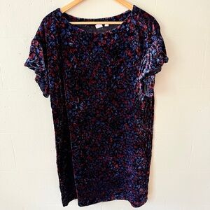 GAP Velvet Floral Swing Dress